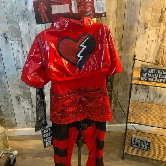 Disney Descendants Red/Glow in Dark Superhero Kids Costume. - Picture 6 of 8